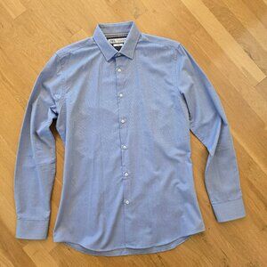 Zara Men's Slim Fit Patterned Button Down Dress Shirt